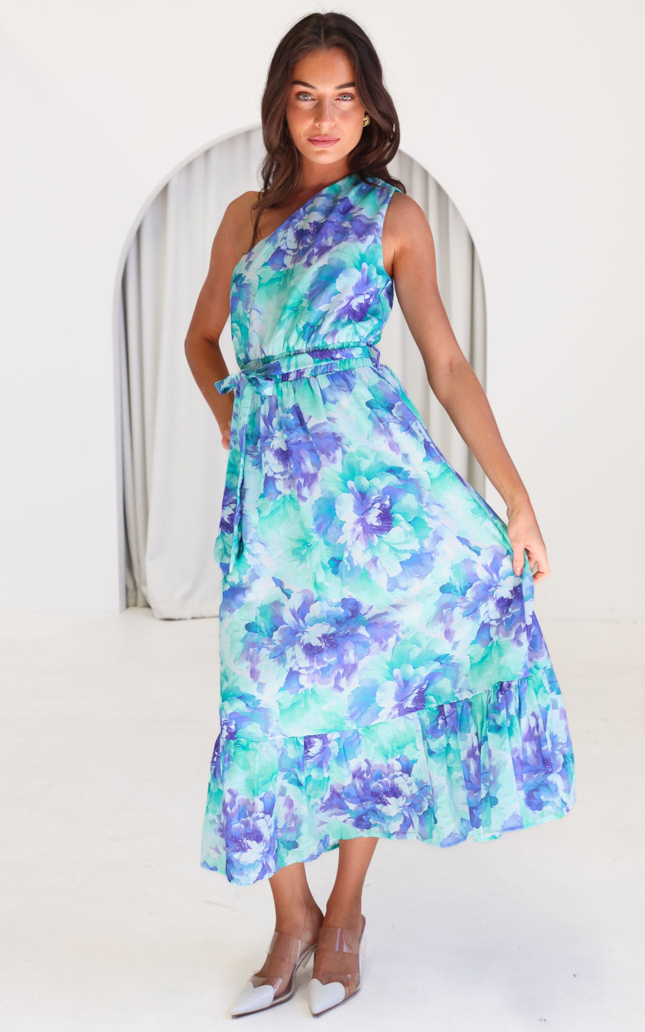 Devina Maxi Dress -  Blue Floral