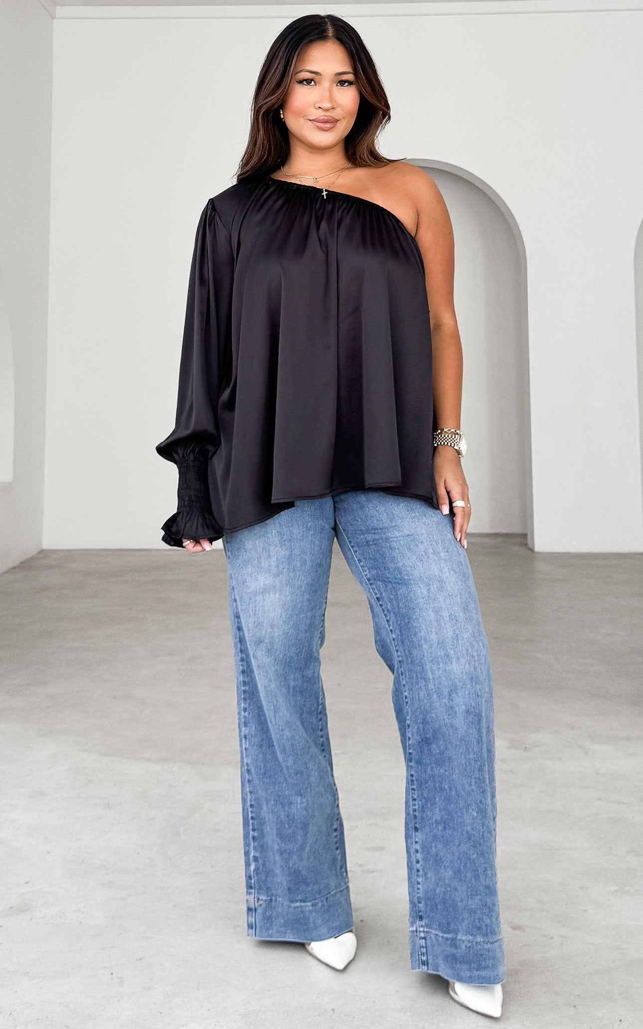 Devorah Long Sleeve Top - Black