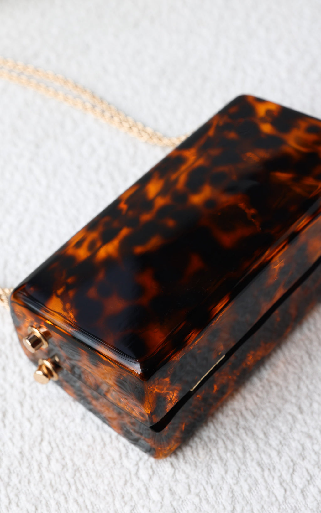 Dezie Shoulder Clutch Bag - Brown Tortoiseshell