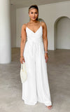 Diaz Wide Leg Jumpsuit - White