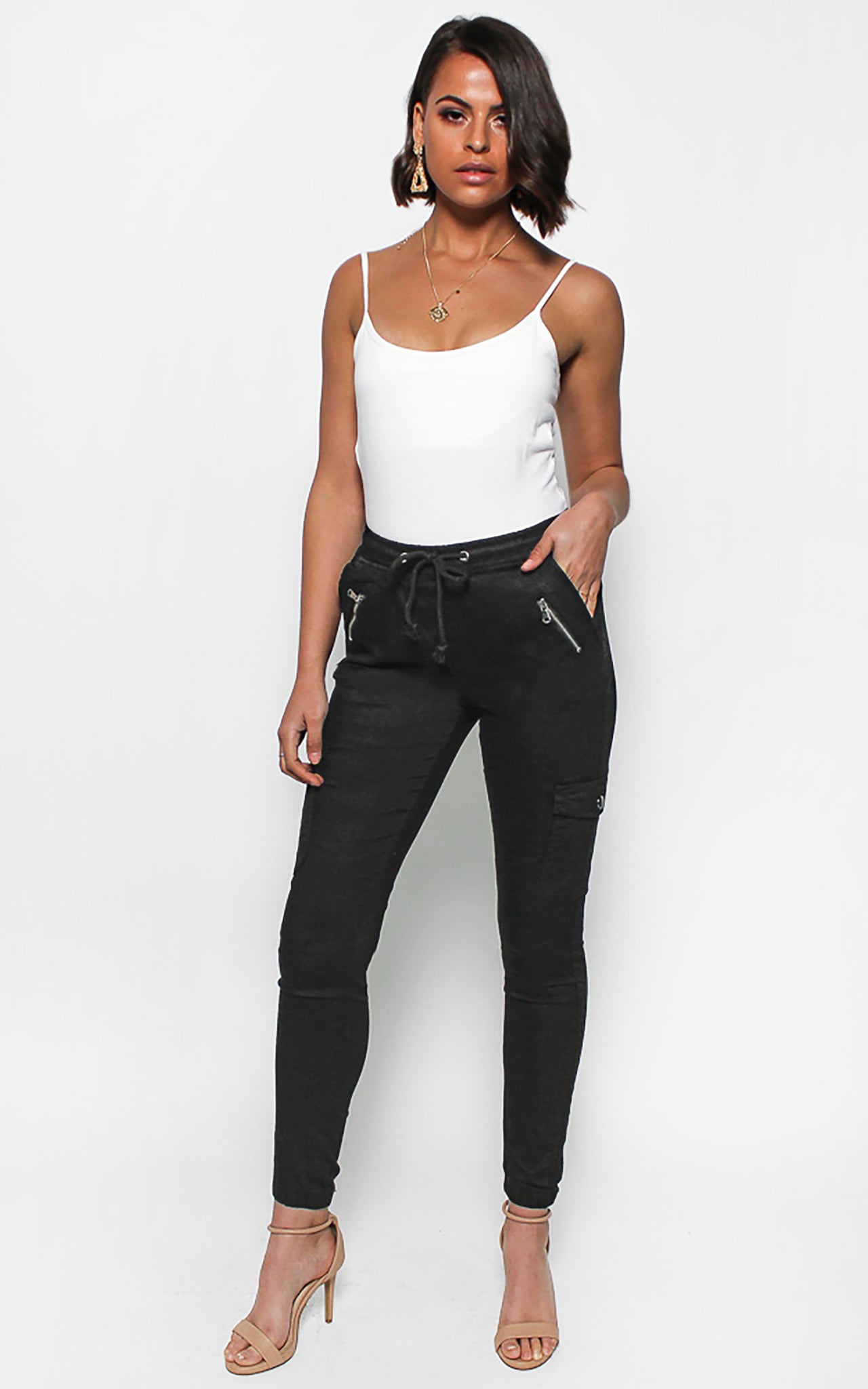 Dip It Low Cargo Jeans - Black