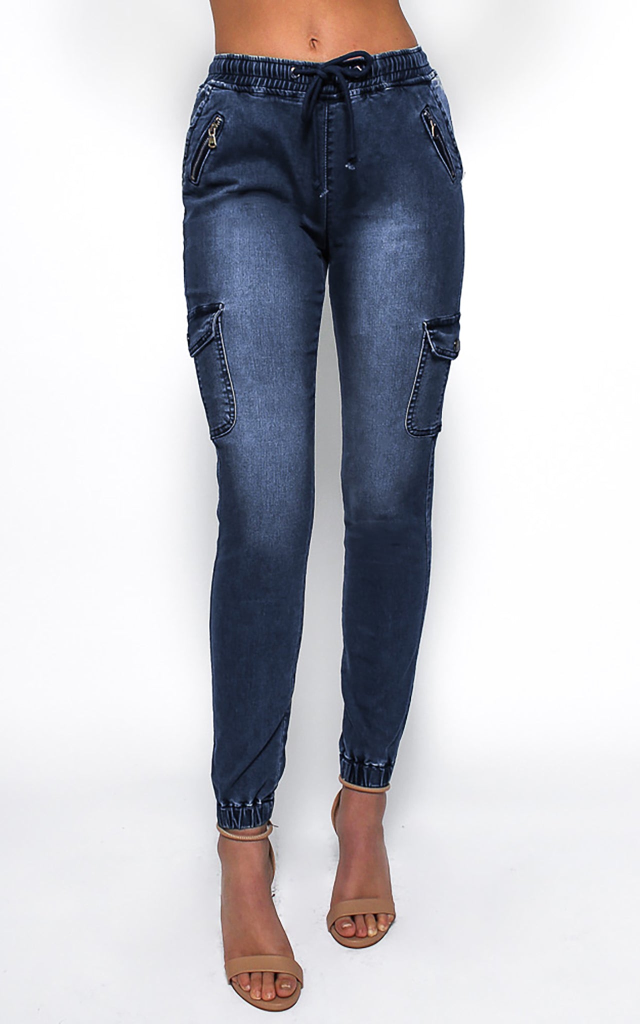 Dip It Low Cargo Jeans - Dark Blue