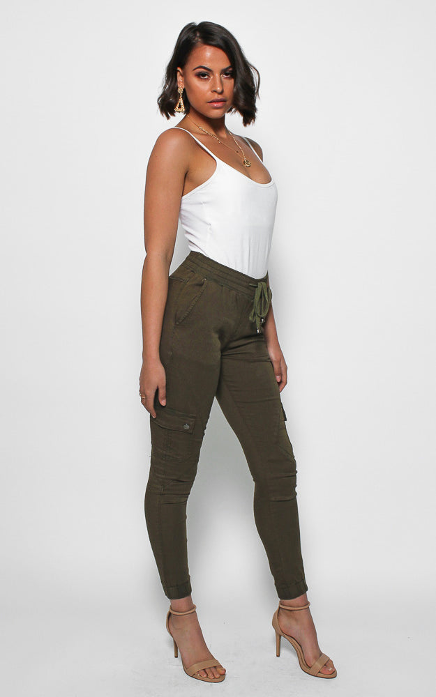 Chic Cargo Chinos - Khaki