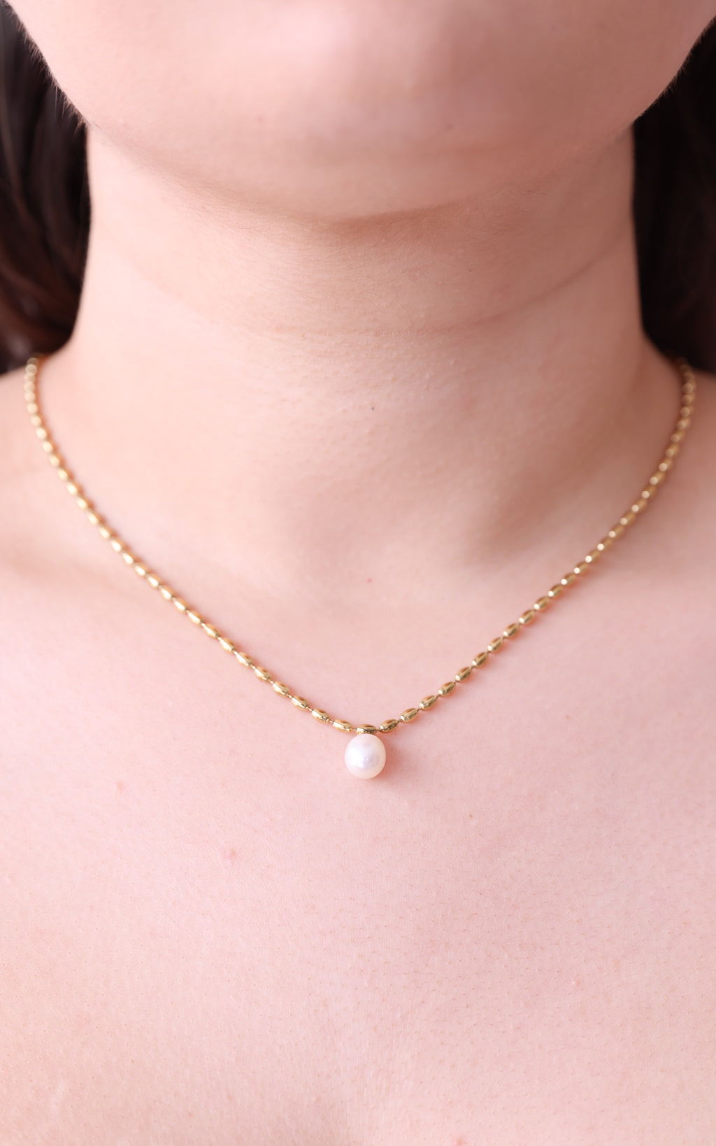 Dorian Necklace - Gold Pearl Charm
