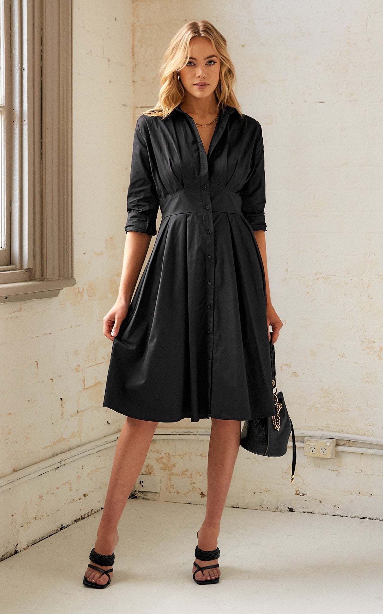 Effortless Midi Dress - Black