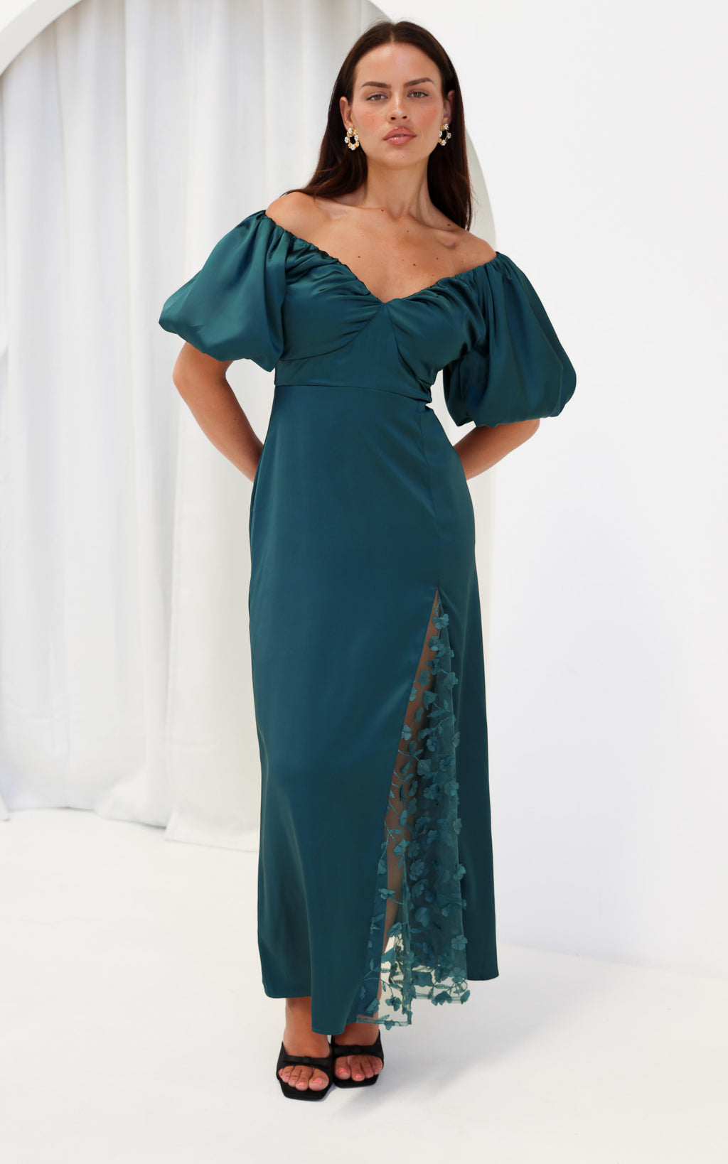 Elinda Maxi Dress - Dark Teal