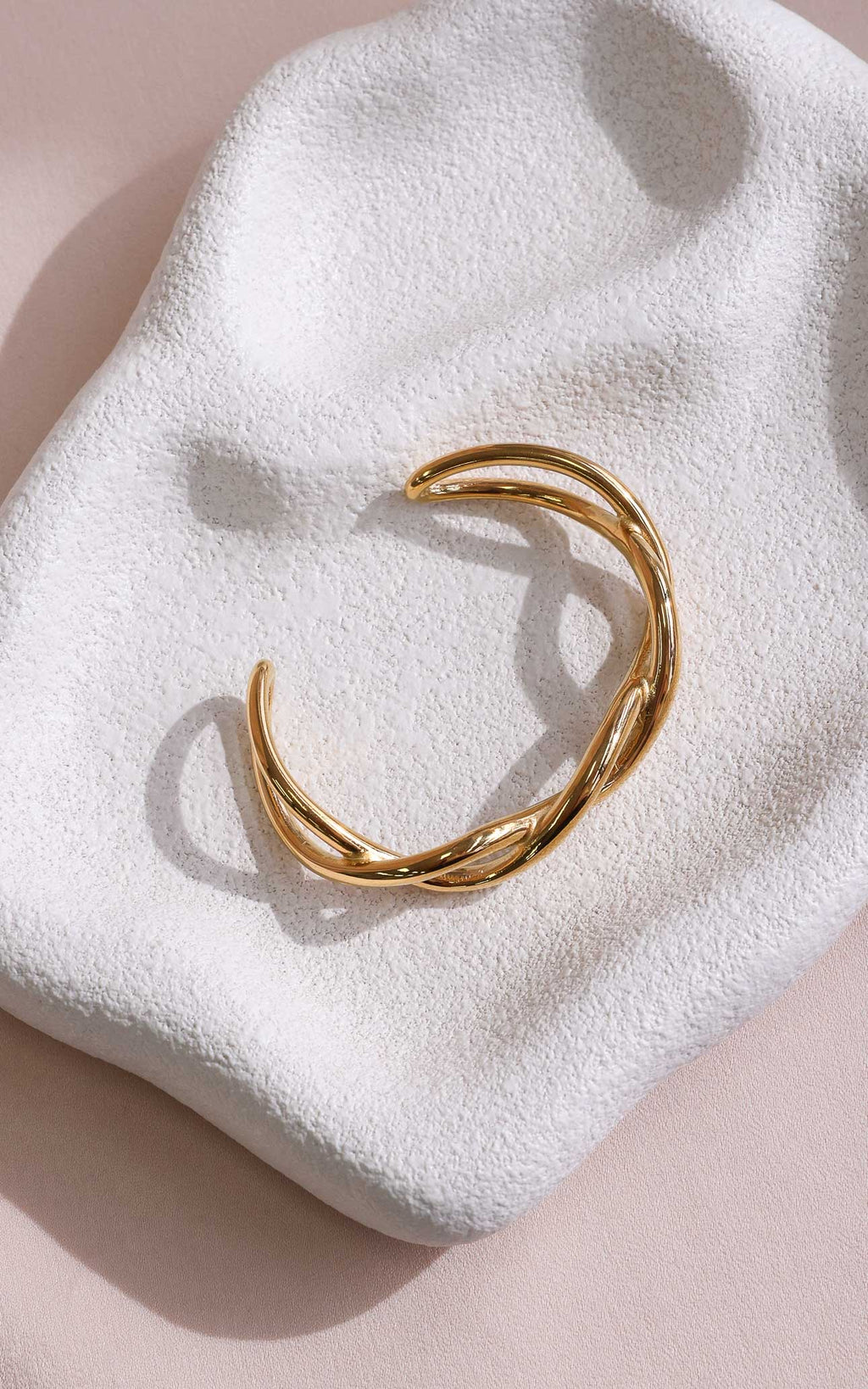 Ellerby Cuff Bangle - Gold Weave