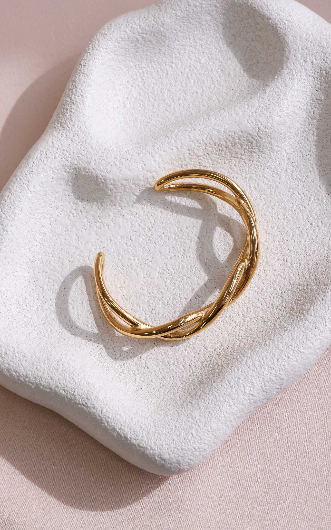 Ellerby Cuff Bangle - Gold Weave