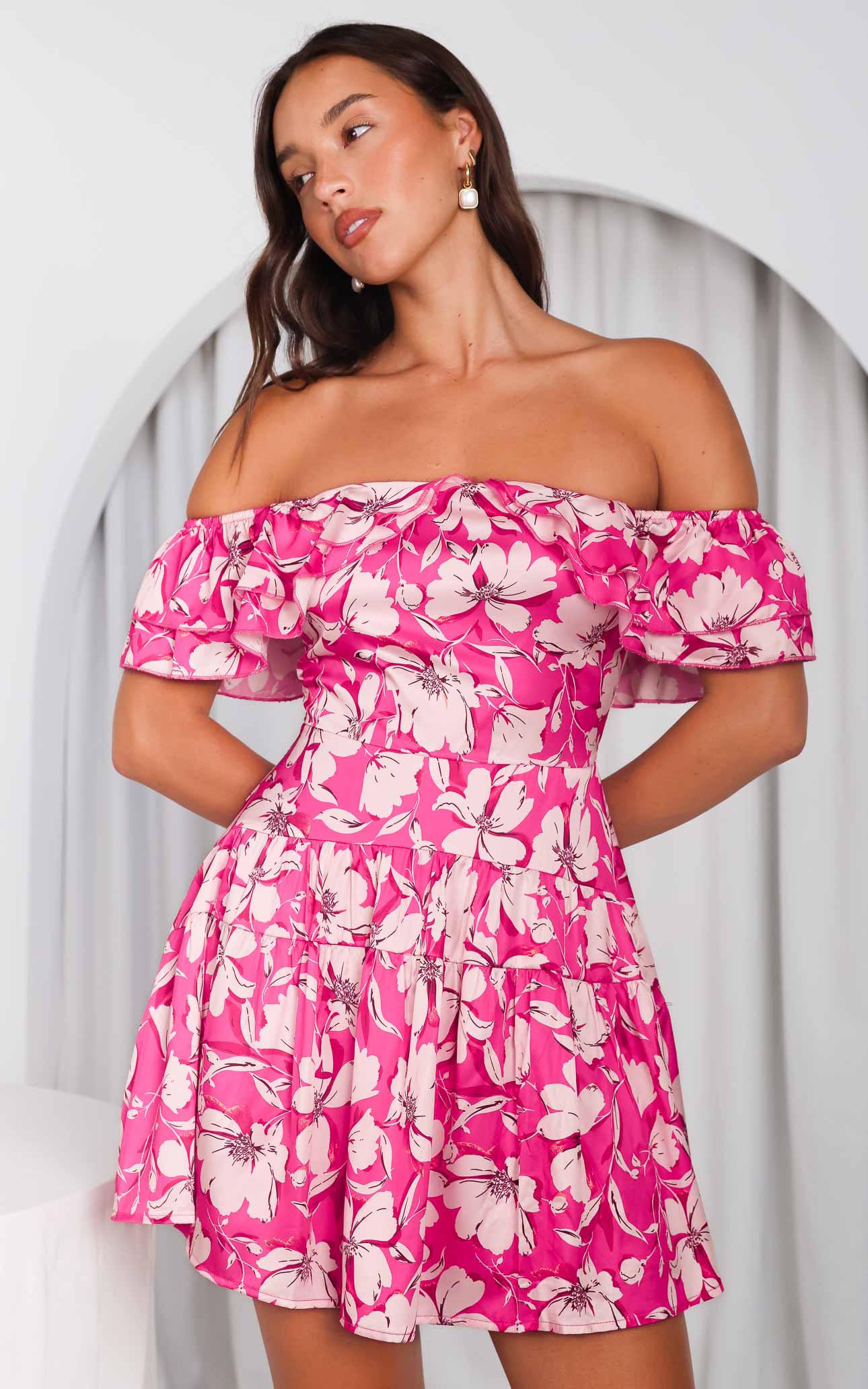 Emiko Mini Dress - Pink Floral