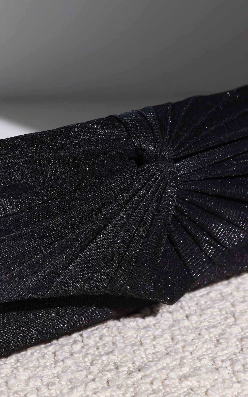 Emmy Shimmer Clutch Bag - Black