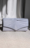 Emmy Shimmer Clutch Bag - Silver
