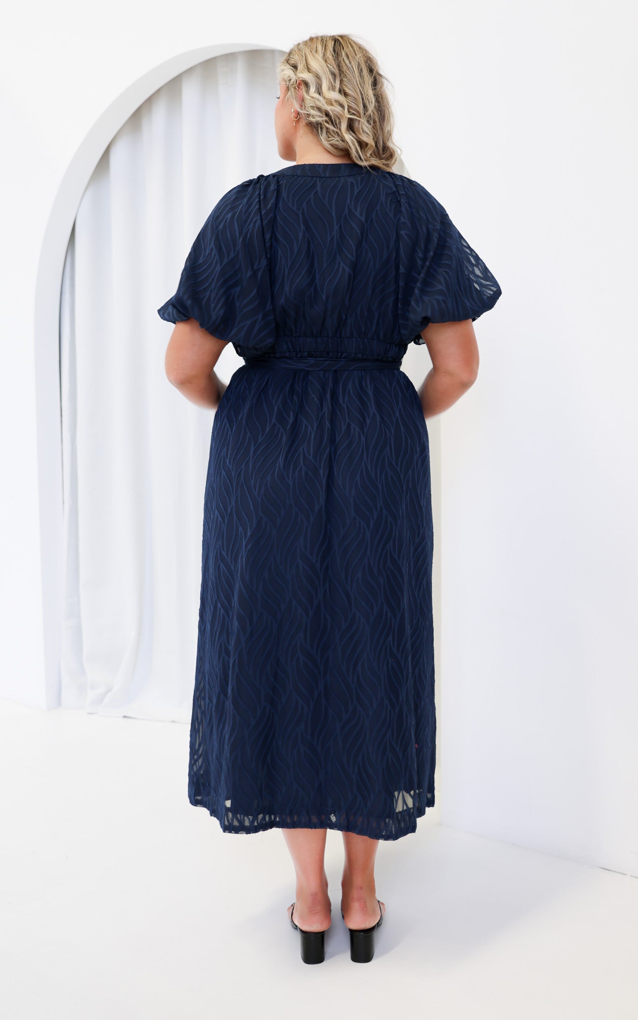 Emory Maxi Dress - Navy Texture