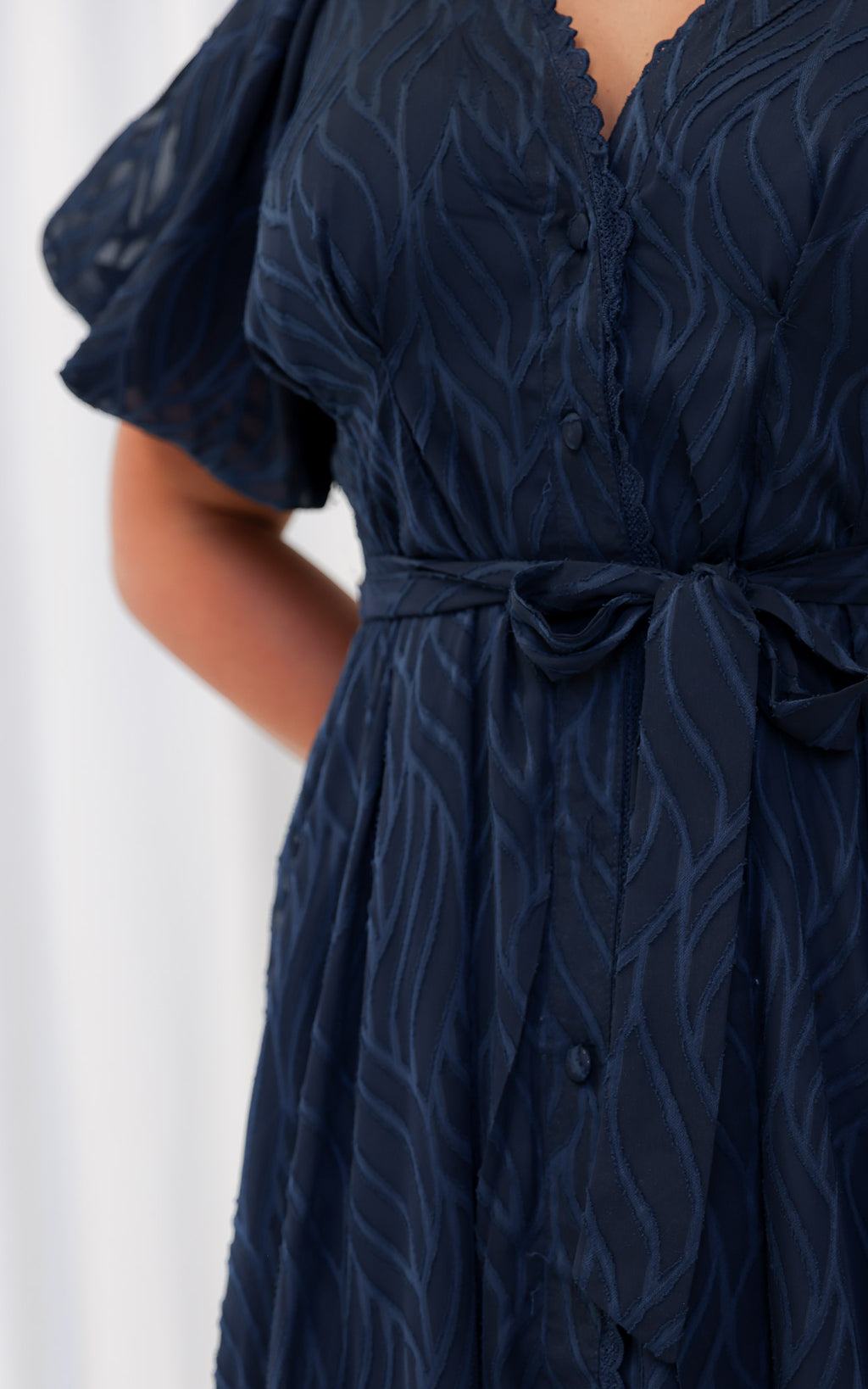 Emory Maxi Dress - Navy Texture