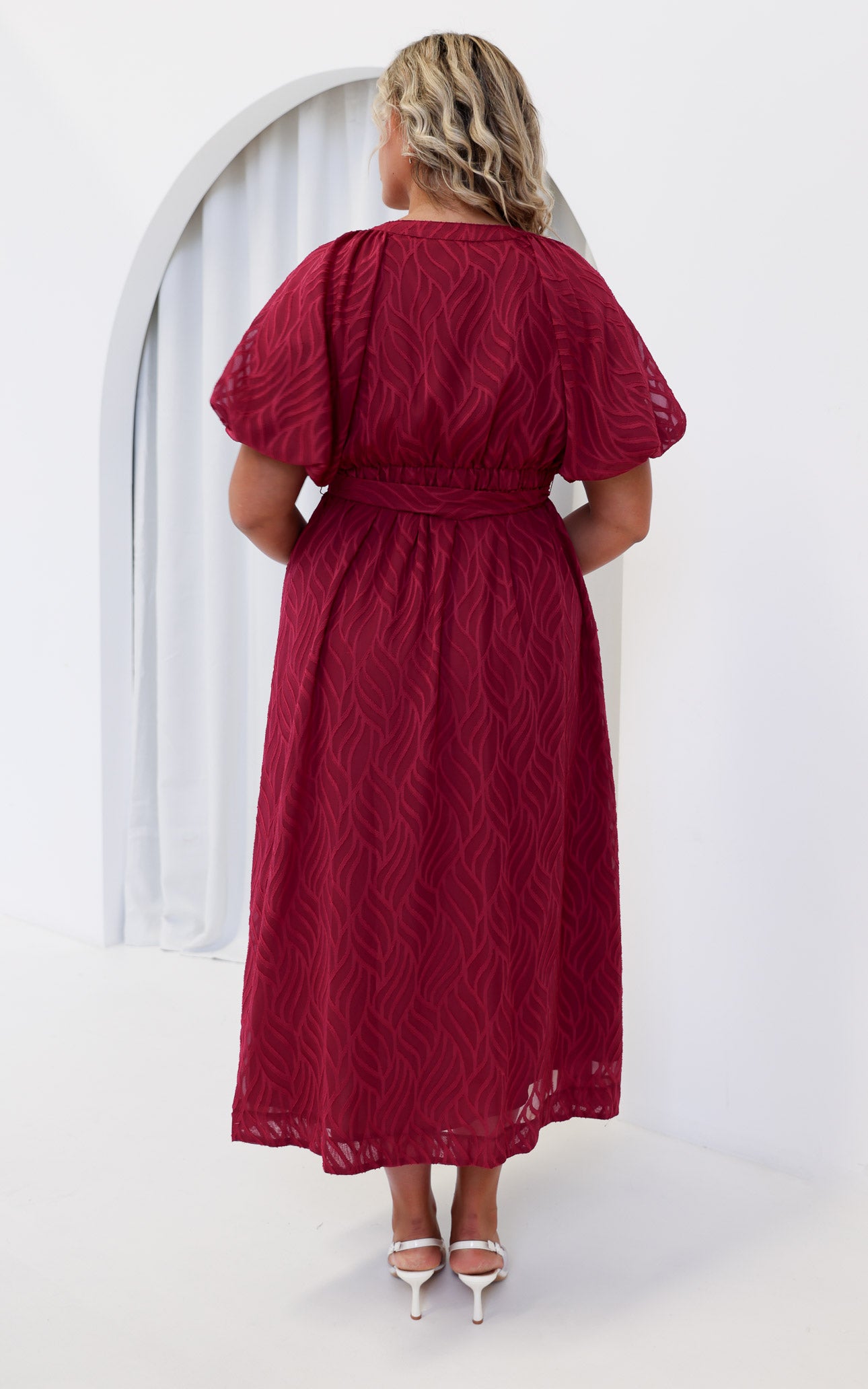 Emory Maxi Dress - Wine Texture