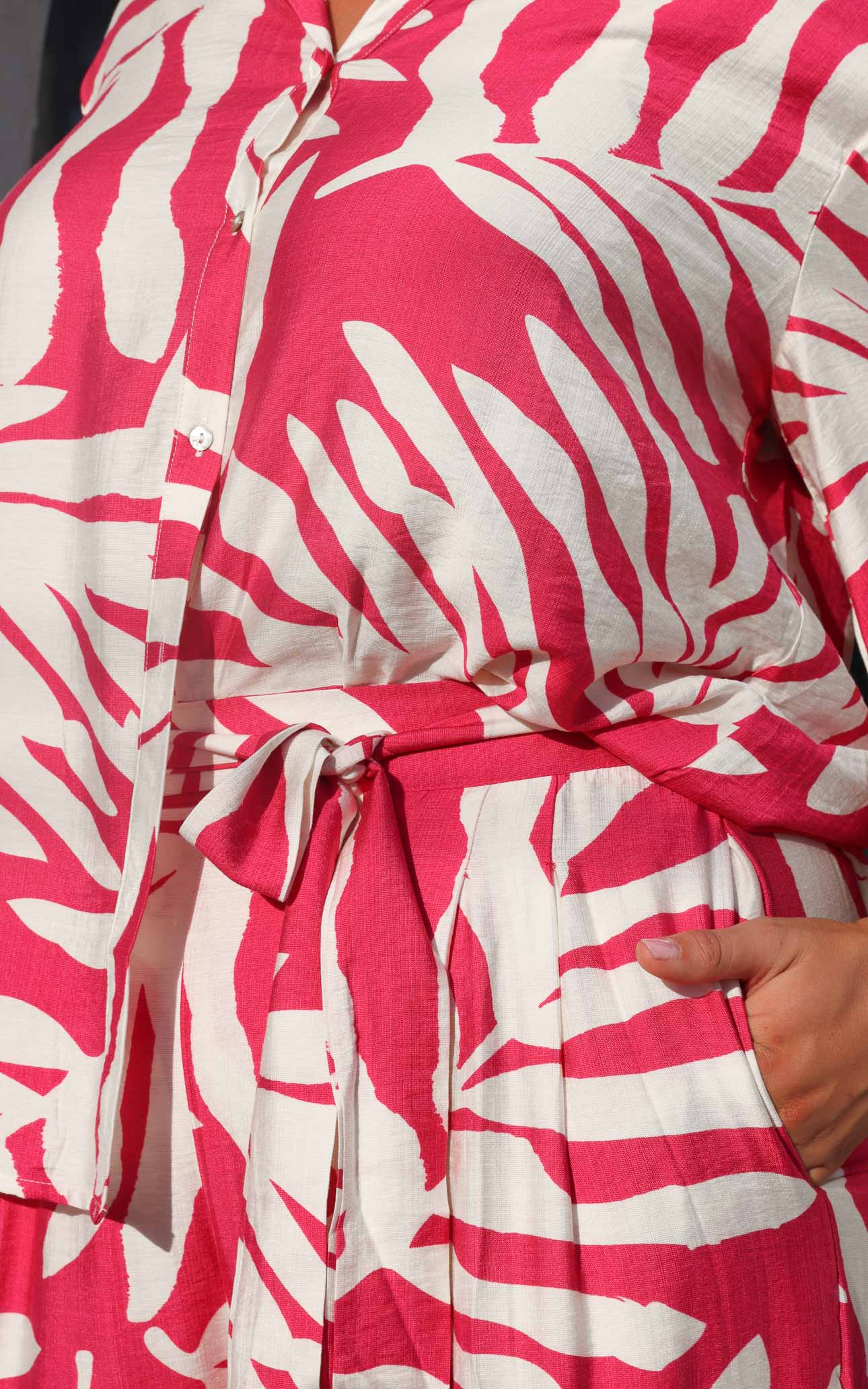 Enzo Shirt Blouse - Pink Print