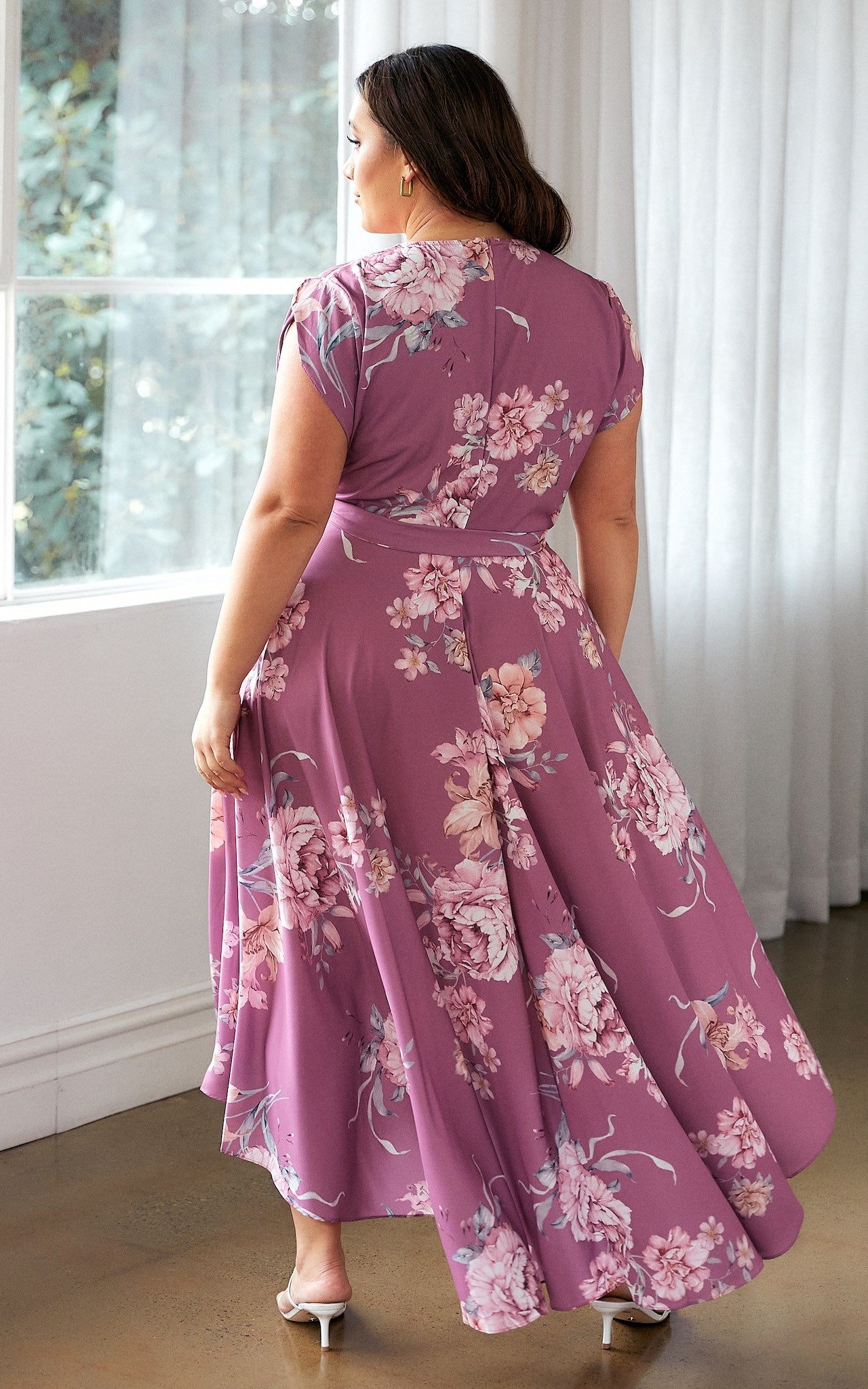 Erin Maxi Dress - Mauve Floral