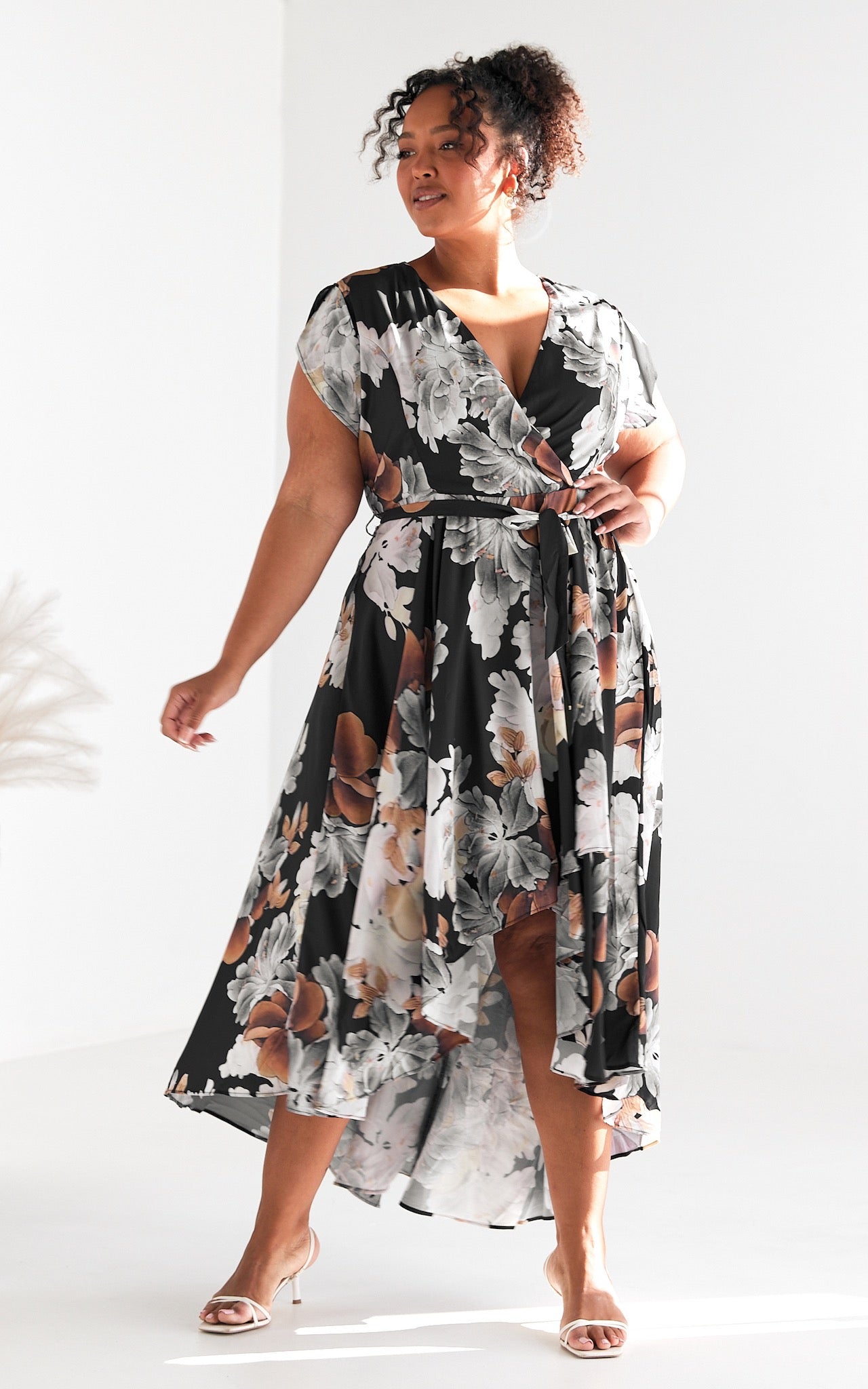 Erin Maxi Dress - Multi Black Floral