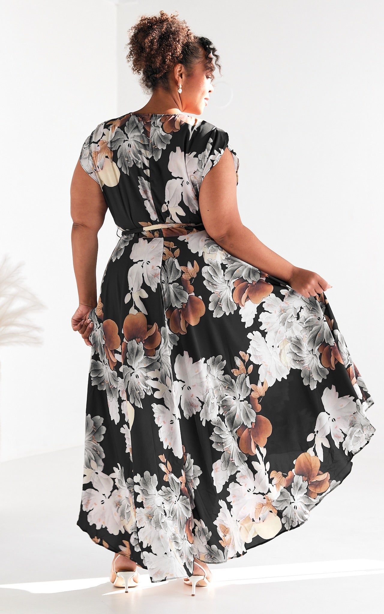 Erin Maxi Dress - Multi Black Floral