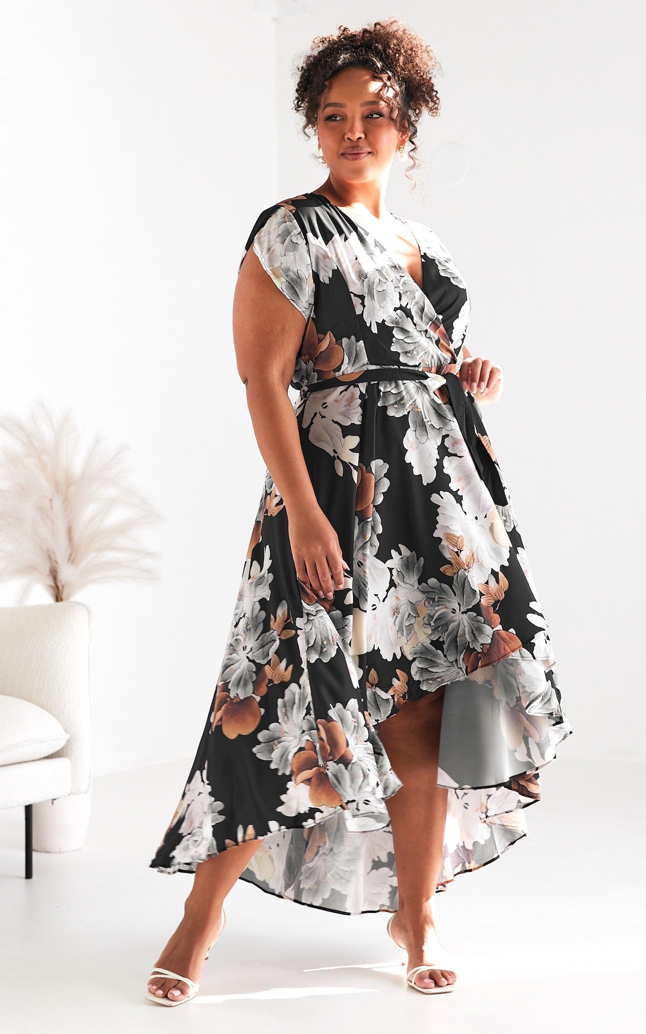 Erin Maxi Dress - Multi Black Floral