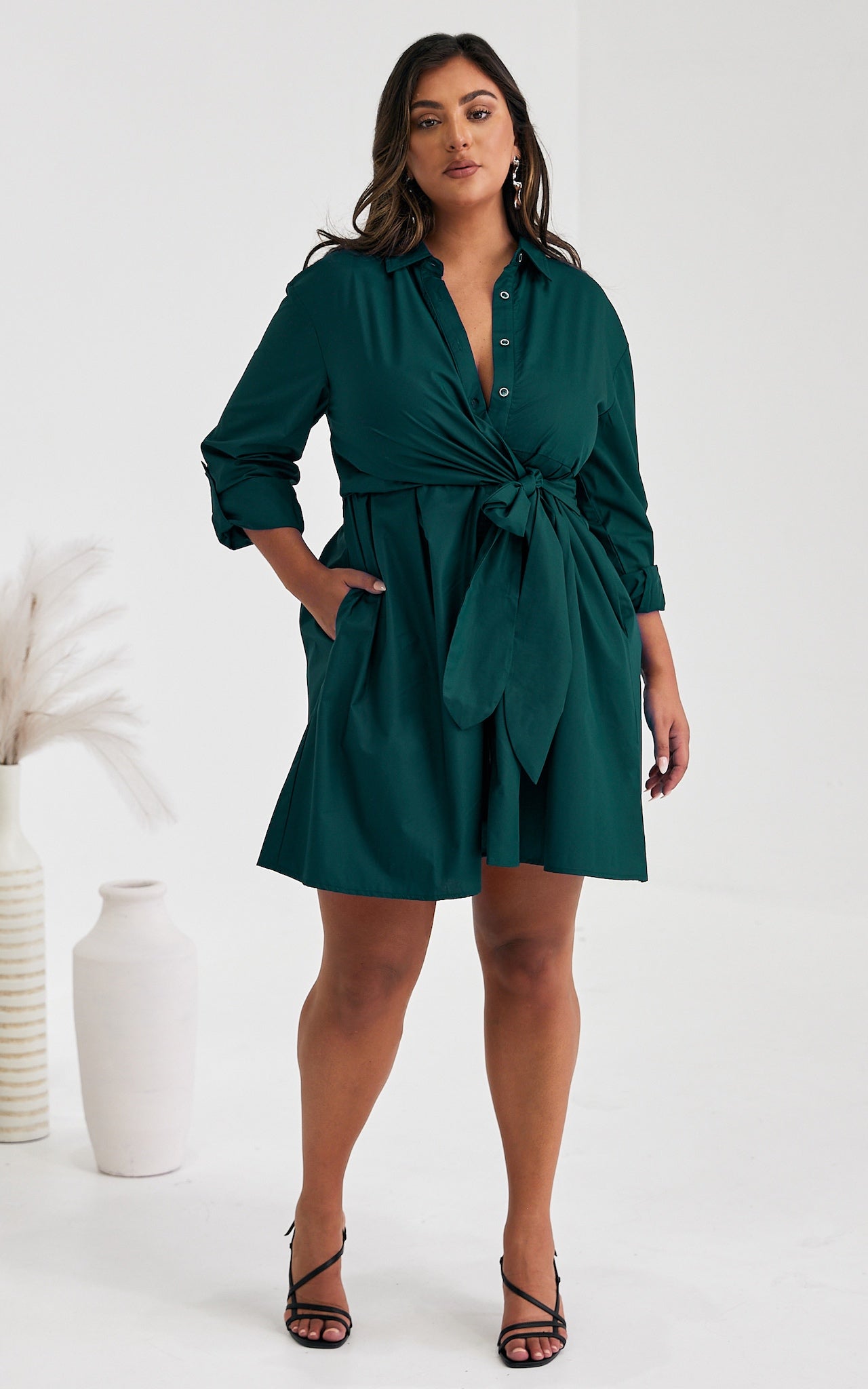 Esther Mini Dress - Teal