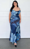 Evangelista Maxi Dress - Blue Floral