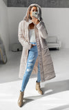 Eve Longline Puffer Coat - Beige