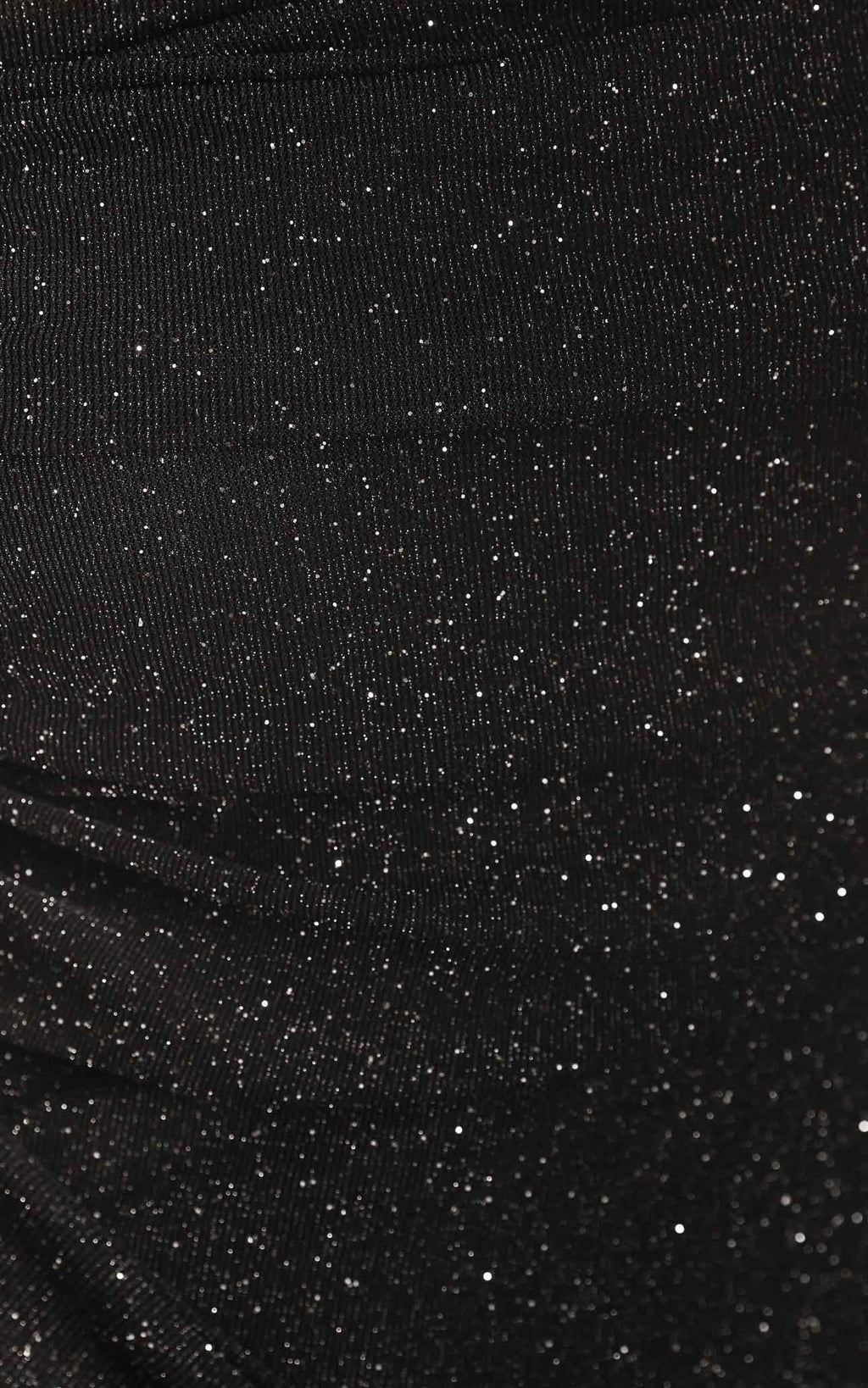 Evissa Mesh Mini Dress - Black Metallic Glitter
