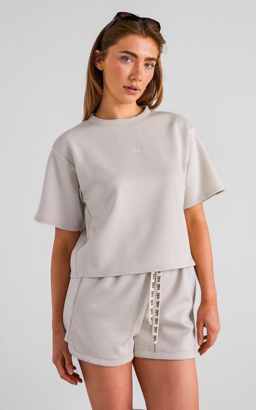 Truce Cropped Tee - Bone