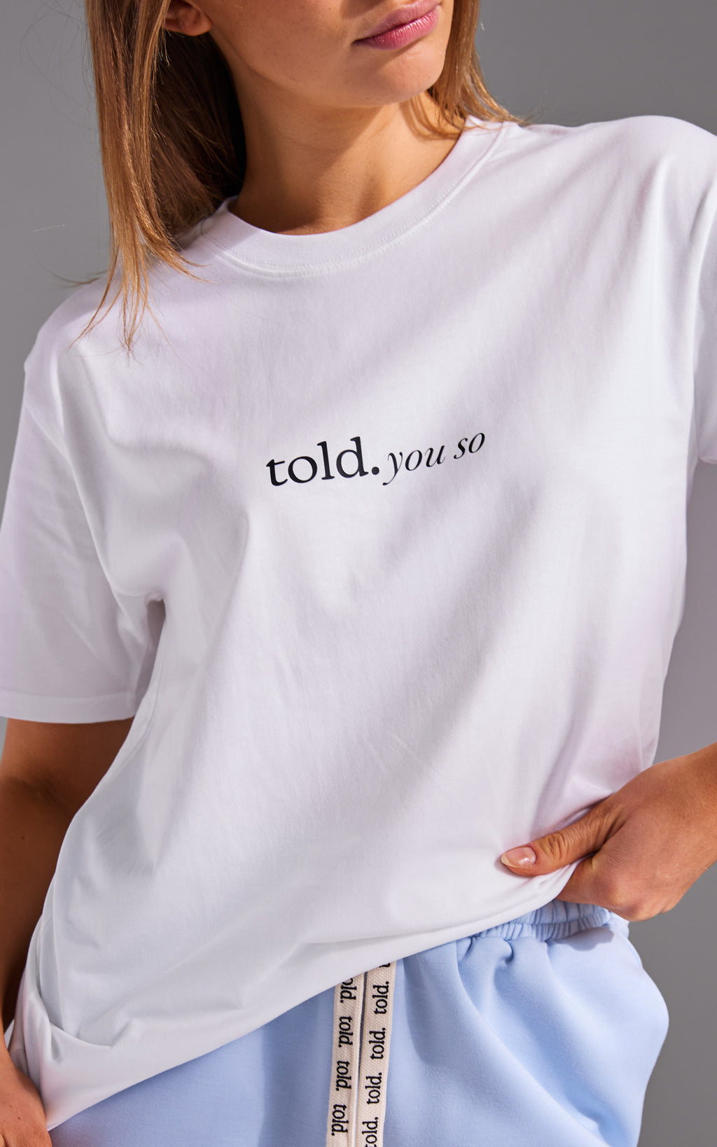 Ella Cropped Tee - Bone