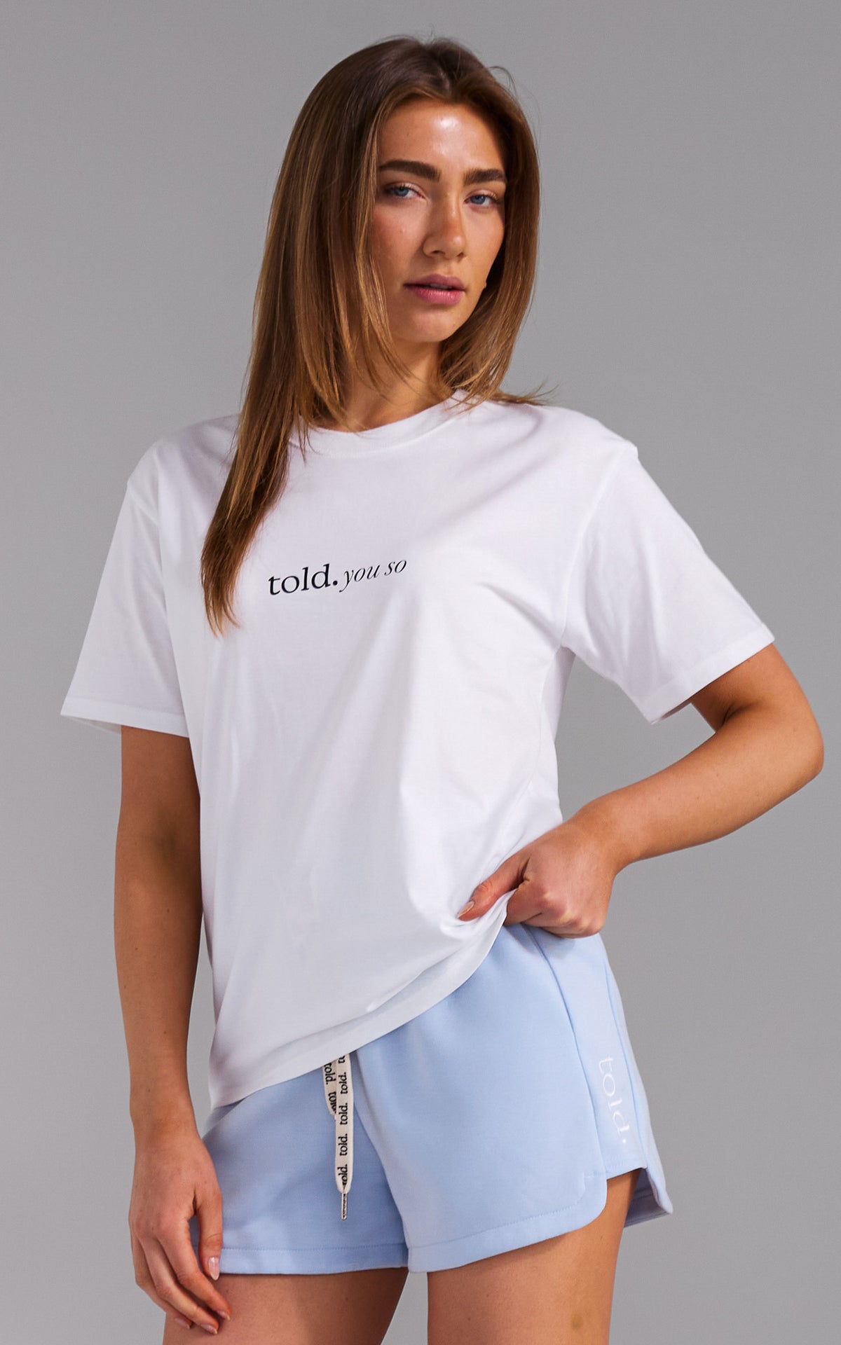 Ella Cropped Tee - Bone