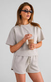 Truce Cropped Tee - Bone
