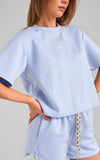Truce Cropped Tee - Light Blue