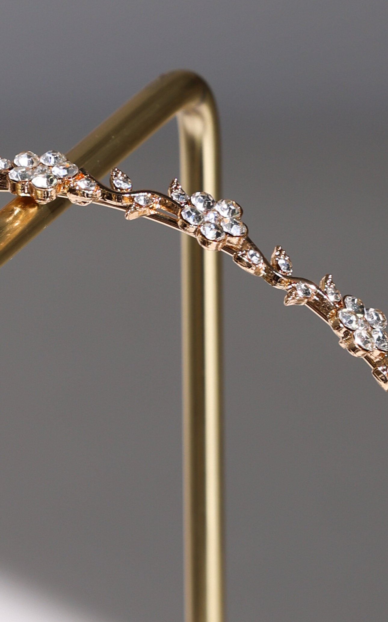 Estella Headband - Gold Flower Diamante