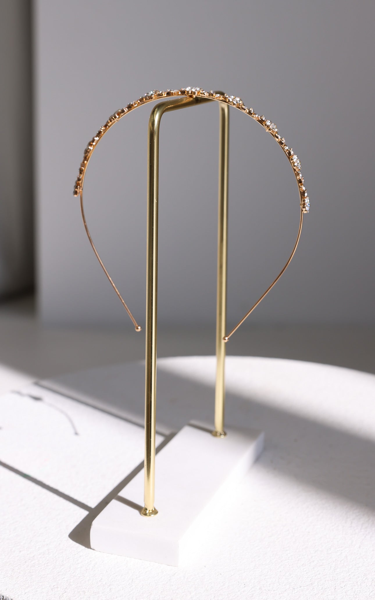 Estella Headband - Gold Flower Diamante