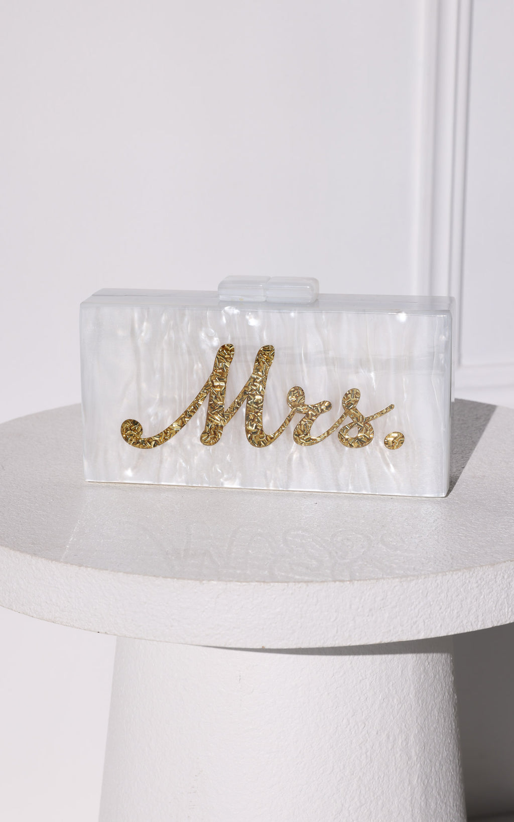 Eternity Clutch Bag - Gold Mrs