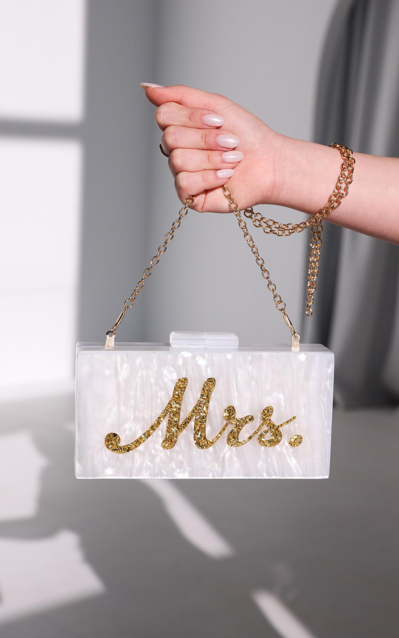 Eternity Clutch Bag - Gold Mrs