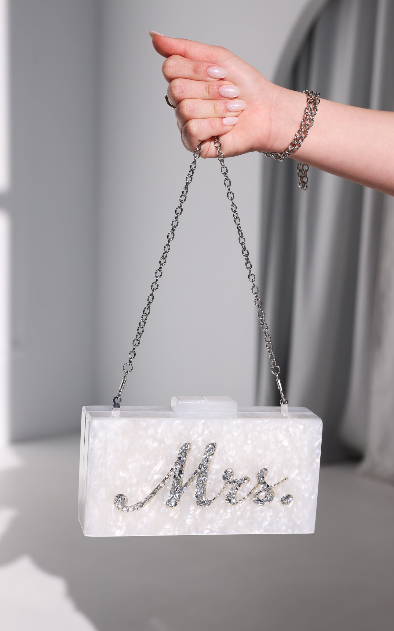 Eternity Clutch Bag - Silver Mrs