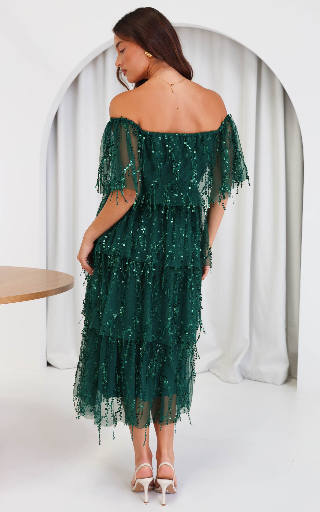 Fantango Maxi Dress - Emerald Sequin