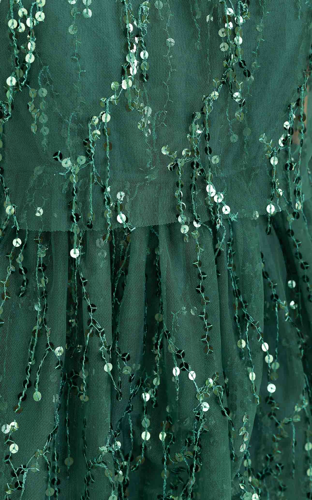 (Preorder) Fantango Maxi Dress - Emerald Sequin