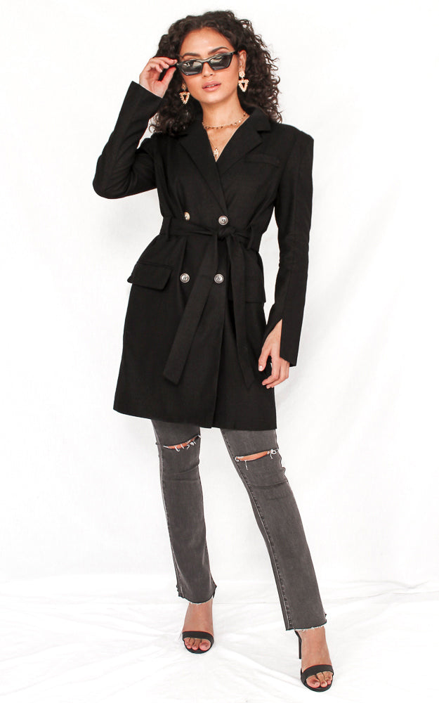 Fifi Blazer Dress - Black