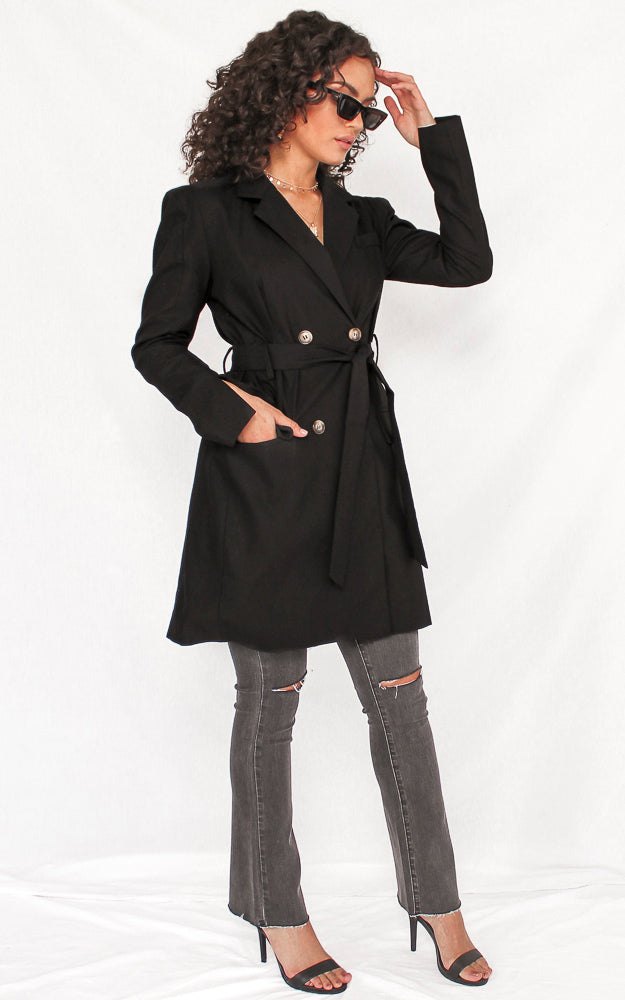 Fifi Blazer Dress - Black