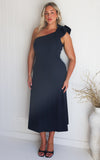 Finlee Bow Maxi Dress - Navy Black