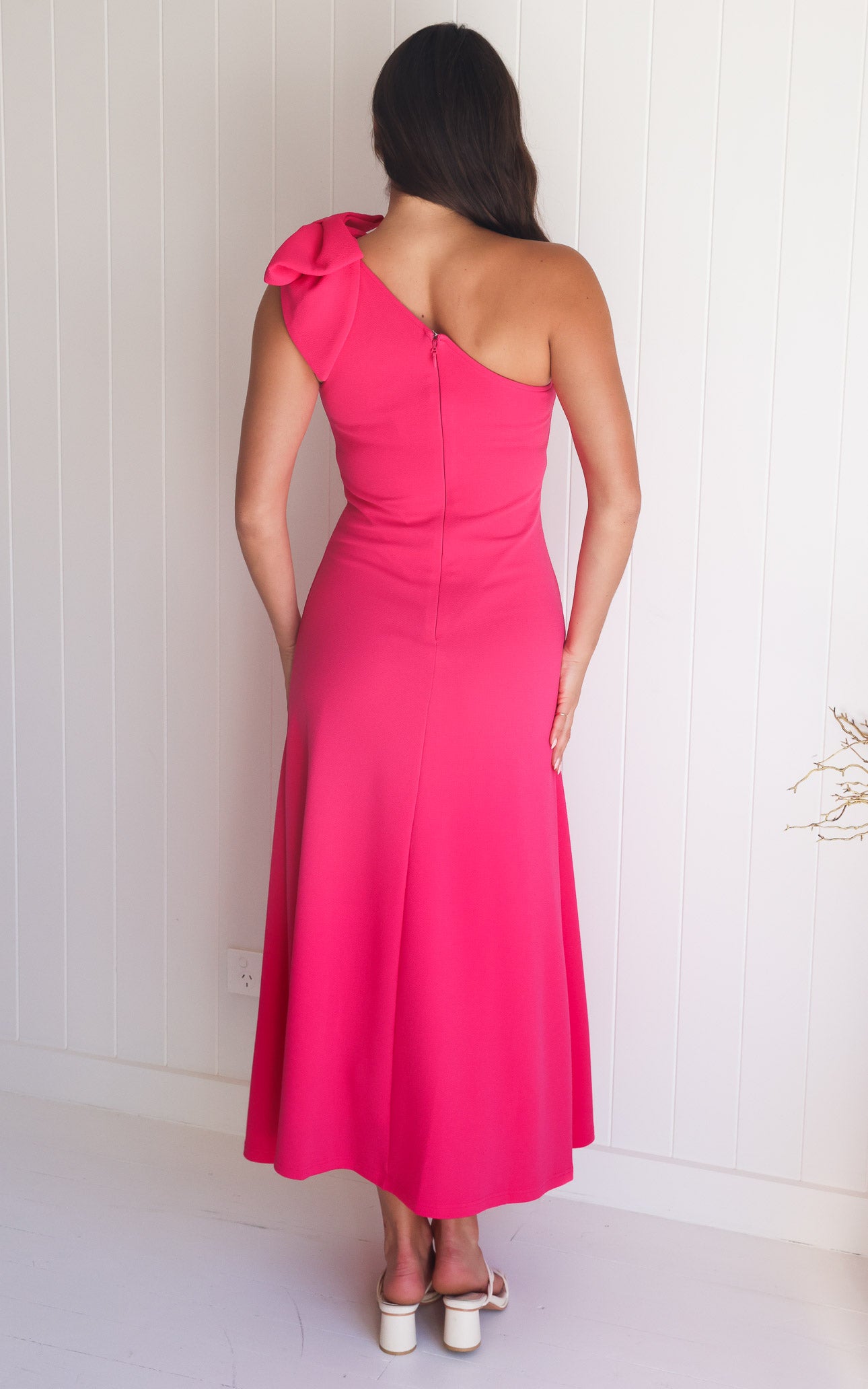 Finlee Bow Maxi Dress - Hot Pink