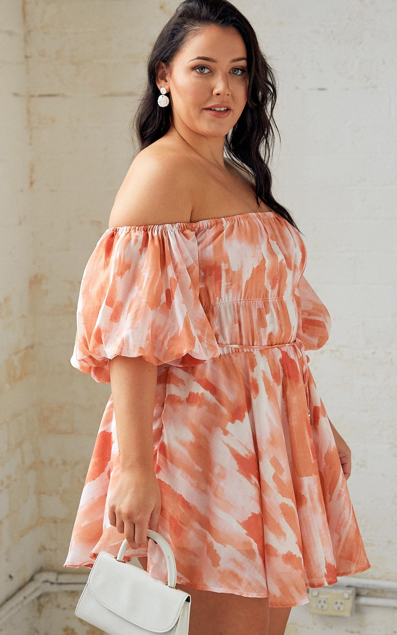 Flamingo Dress - Orange Coral Print