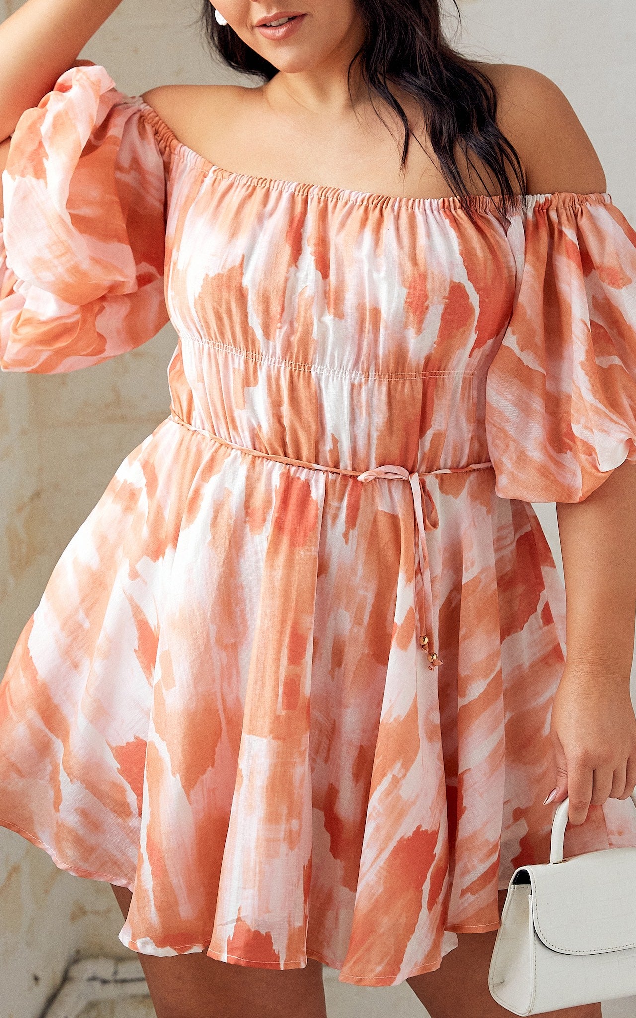 Flamingo Dress - Orange Coral Print