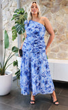 Flirtunia Maxi Dress - Blue Floral