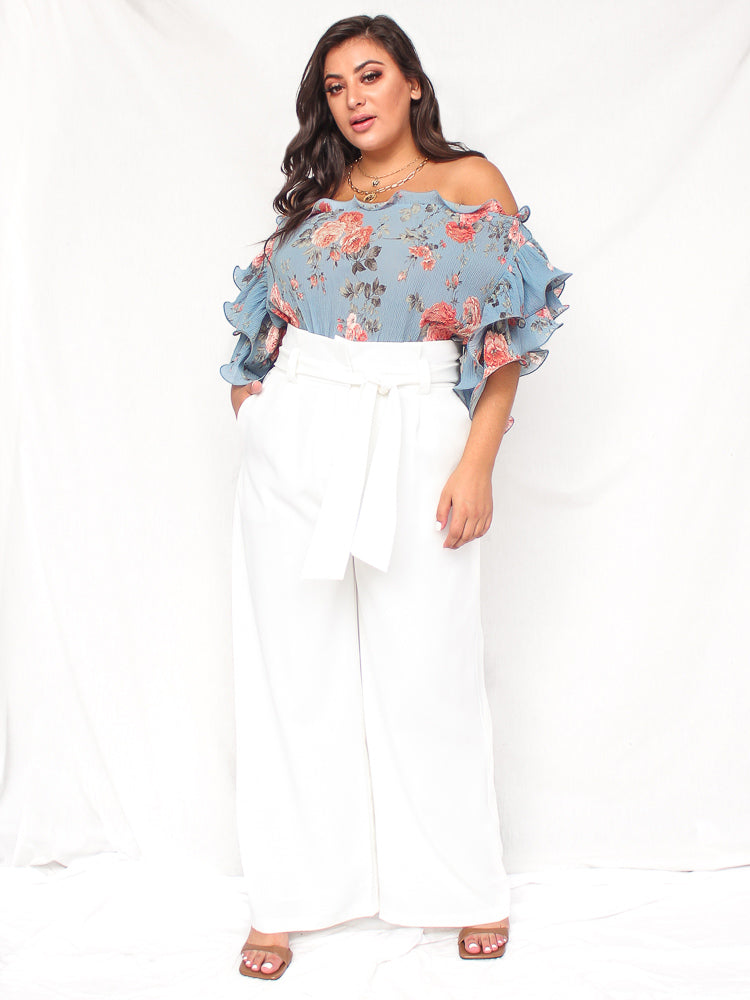 Florence Top - Blue Floral