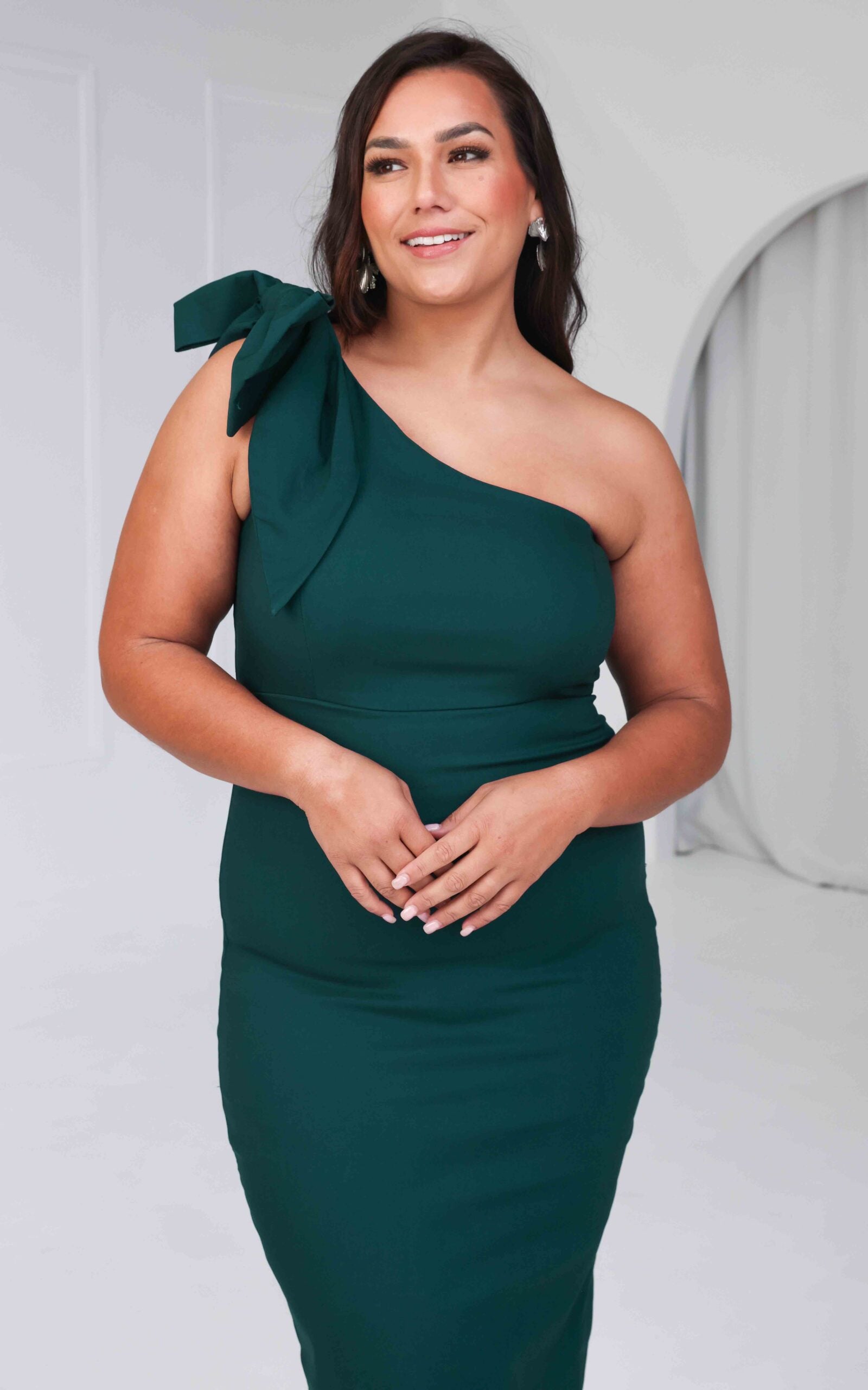 Freya Midi Dress - Emerald