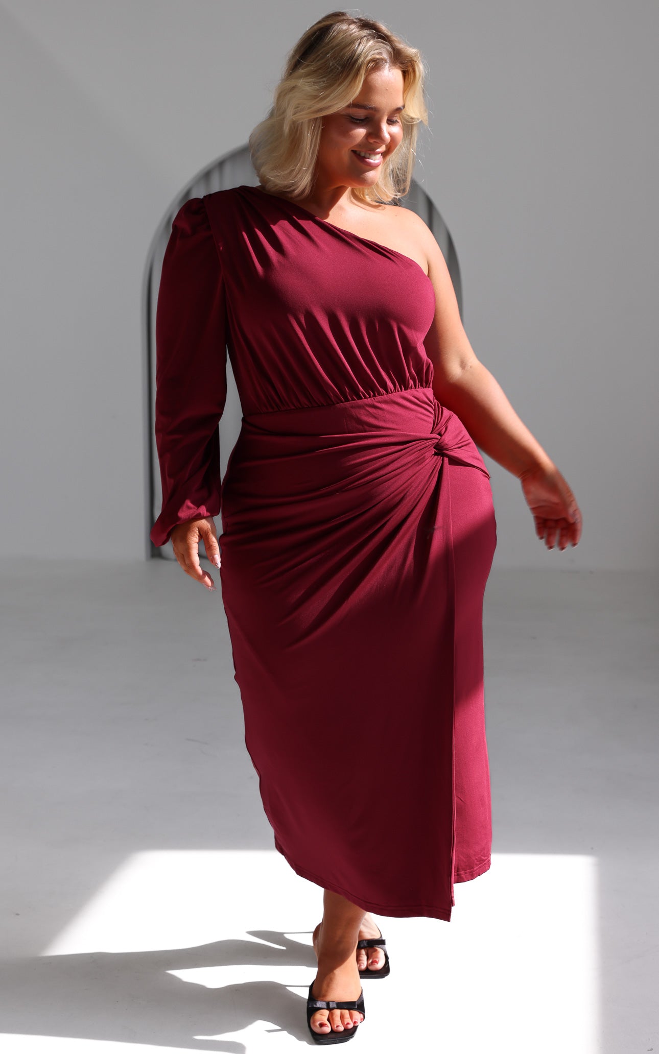 Frida Midi Dress - Wine