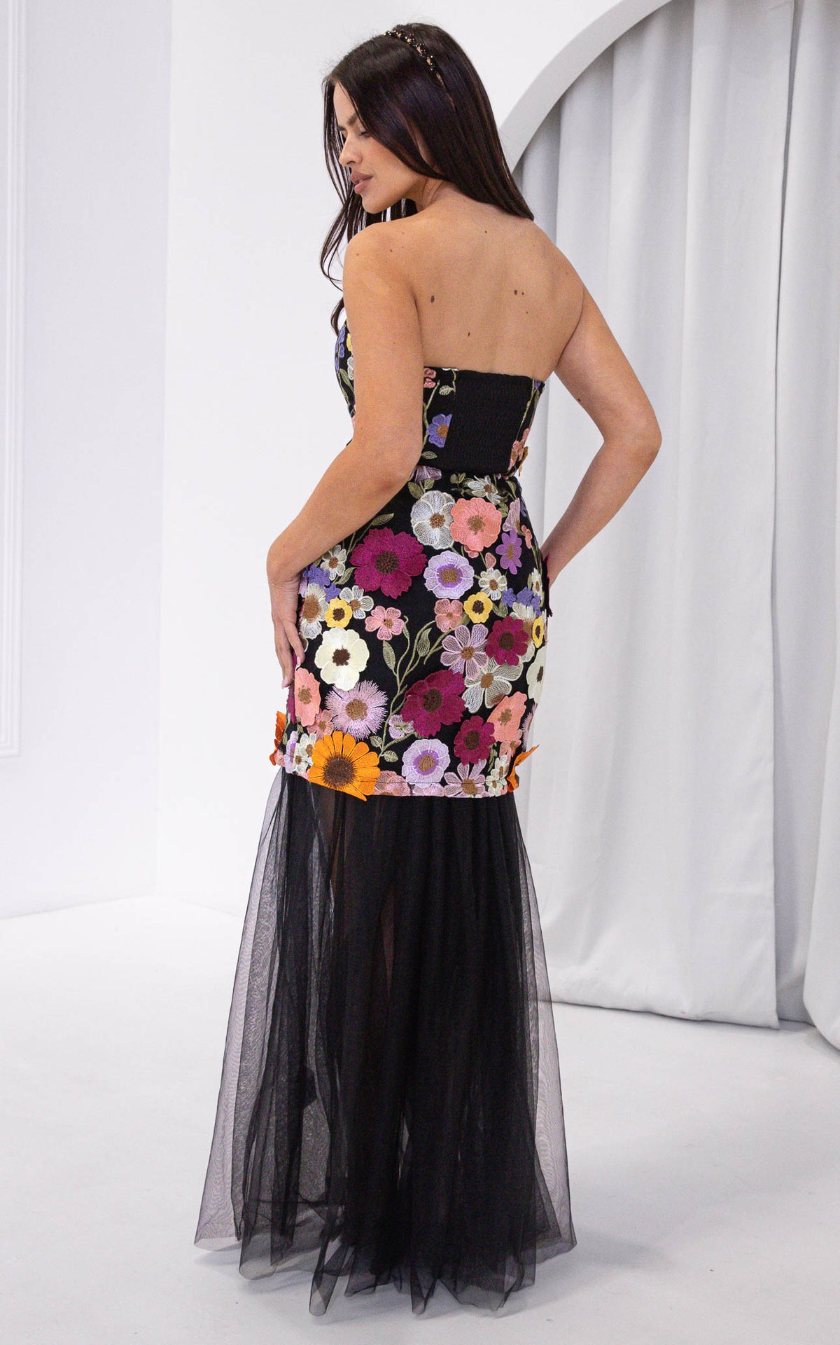 Fleura Maxi Dress - Black Multi Floral